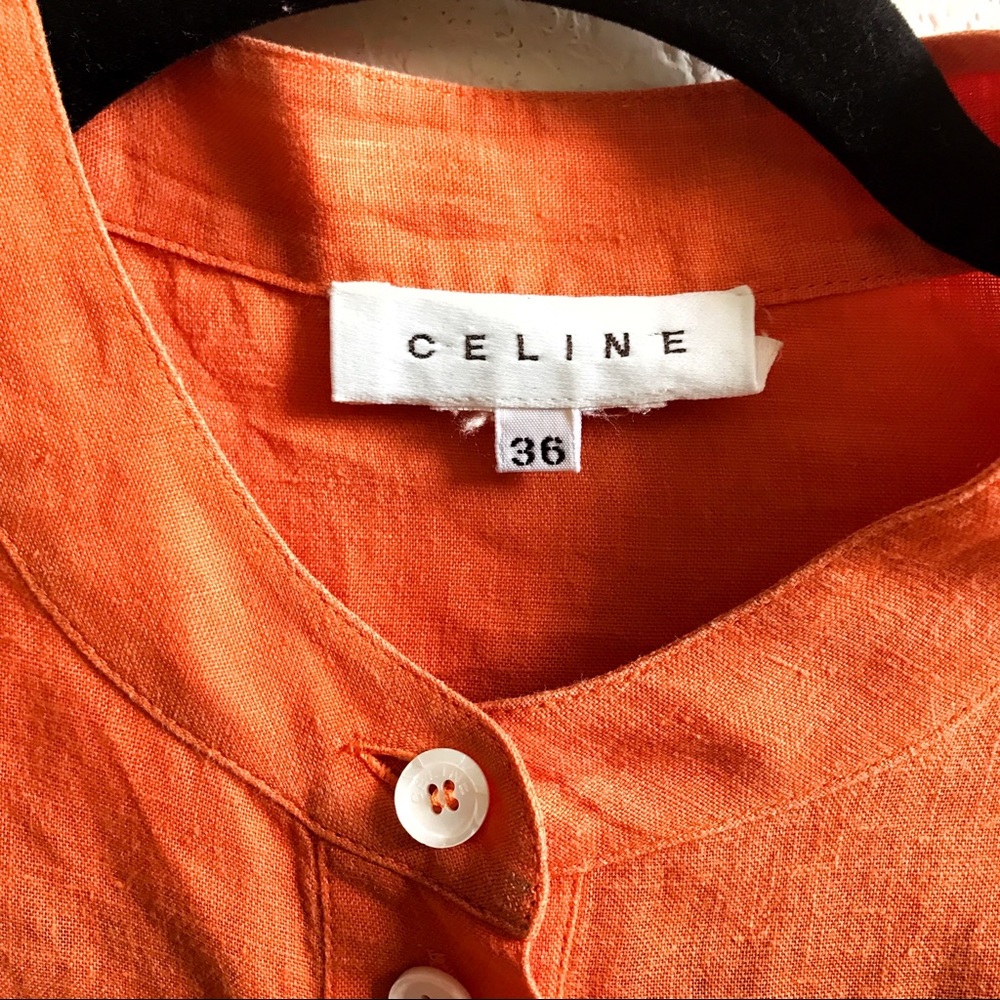 Celine 100% Linen Button Down Top - image 2